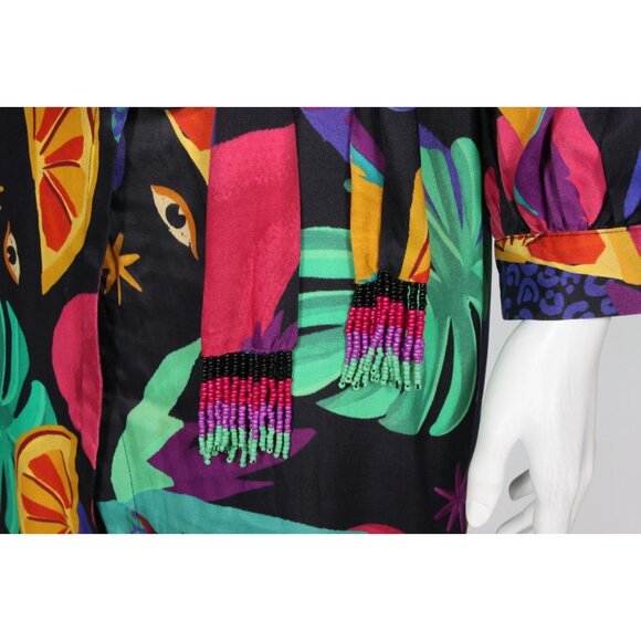 Farm Rio Jumpsuit Womens XS Long Sleeve Belted One Piece Romper - 101 - Picture 4 of 9